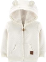 Simple Joys by Carter's Unisex Babies' Hooded Sweater Jacket with Sherpa Lining